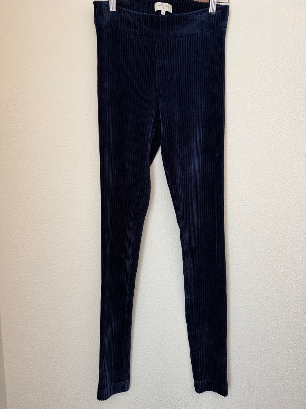 Avenue Montaigne Stretch Blue Corded Leggings